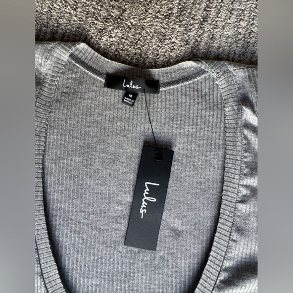 Lulu's Gray Ribbed Tank Top - Picture 5 of 9